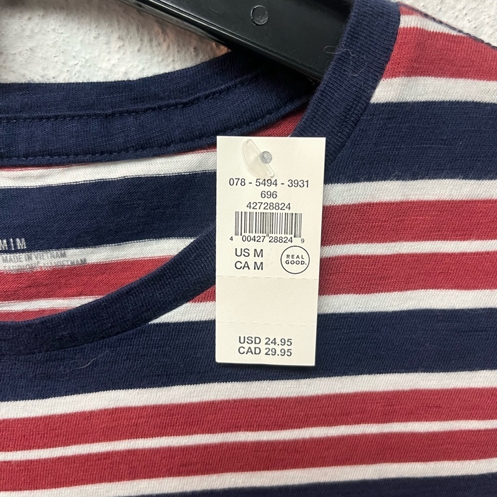 Aerie Women's Striped Tee - Red, White, and Blue. Medium - Picture 3 of 6